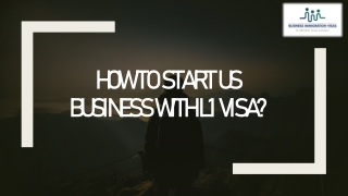 How to start US business with L1 visa