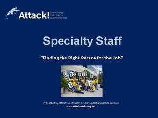Street Team Marketing & Promotional Staffing: Specialty Staf