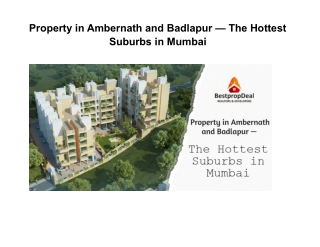 Property in Ambernath and Badlapur  — The Hottest Suburbs in Mumbai
