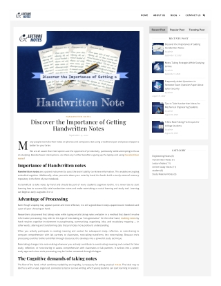 Discover the Importance of Getting Handwritten Notes