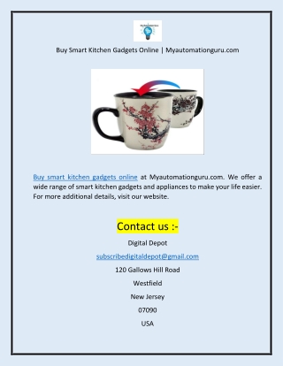 Buy Smart Kitchen Gadgets Online  Myautomationguru