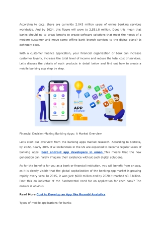 How to Create a Mobile Banking App and Succeed in the Fintech Sector - Google Docs