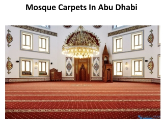 Mosque Carpets In Abu Dhabi