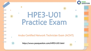 Aruba ACNT HPE3-U01 Practice Test Questions