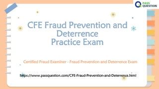 CFE Fraud Prevention and Deterrence Exam Questions