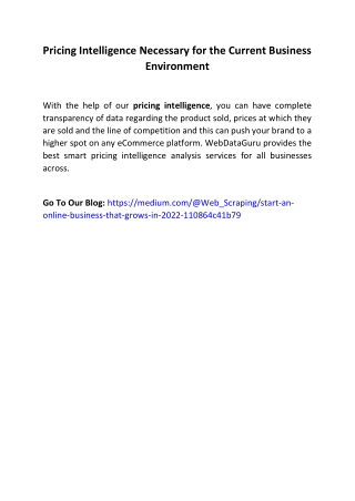Top Pricing Intelligence for Retailers Services in India – WebDataGuru