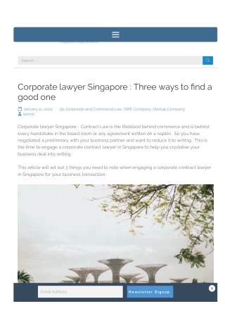 Corporate Lawyer Singapore - 3 Keys to hiring the right one