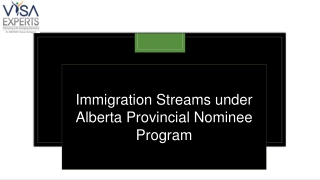 Immigration Streams under Alberta Provincial Nominee Program