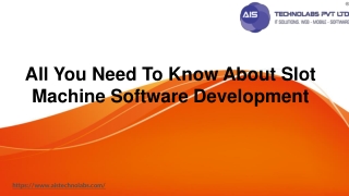 All You Need To Know About Slot Machine Software Development