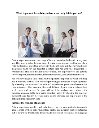 What is Patient Financial Experience and Why it is Important