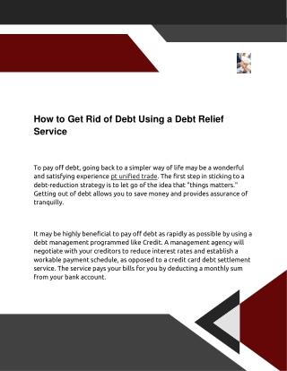 How to Get Rid of Debt Using a Debt Relief Service