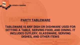 Fancy Party Tableware At Discounted Rates | High Quality Guaranteed