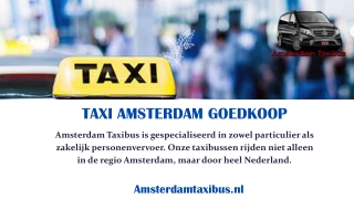 Taxi Amsterdam Goedkoop