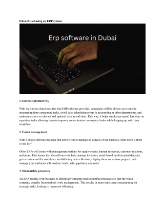 Erp software in Dubai