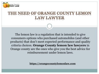 Hire the Best Orange County Lemon Law Attorney | Orange County Lemon Law
