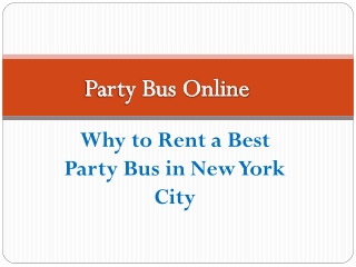 Rent a Best Party Bus in New York City