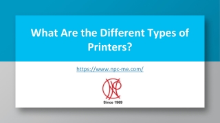 What are the Different Types of Printers