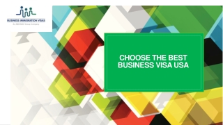 Choose the best business visa USA