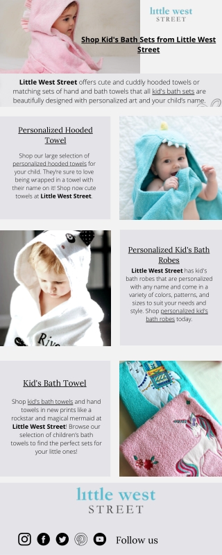 Shop Kid's Bath Set from Little West Street