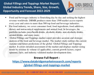 Global Fillings and Toppings Market Size