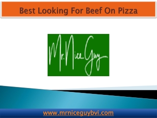 Best Looking For Beef On Pizza