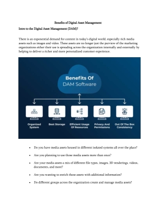 Benefits of Digital Asset Management