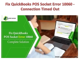 Fix QuickBooks POS Socket Error 10060 - Connection Timed Out