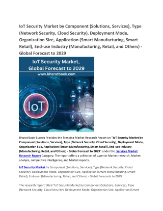 IoT Security Market - Global Forecast to 2029