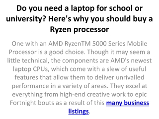 Do you need a laptop for school or university? Here's why you should buy a Ryzen