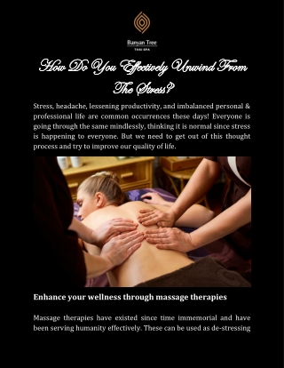 Get Ultimate Relaxation & Relief With The Help Of Four Hands Massage