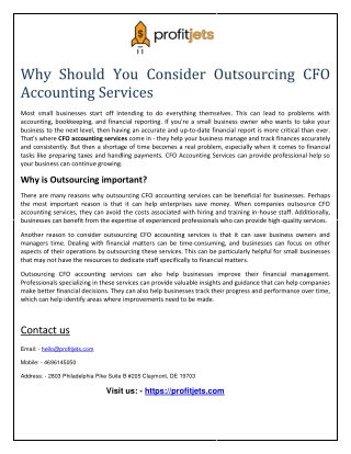 profitjets CFO Accounting Services