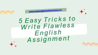5 Easy Tricks to Write Flawless English Assignment