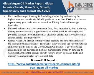 Global Argan Oil Market report pdf