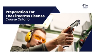 Preparation For The Firearms License Course Ontario