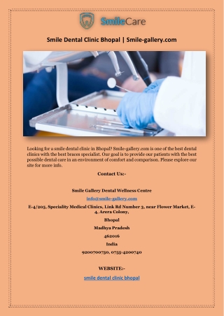 Smile Dental Clinic Bhopal | Smile-gallery.com
