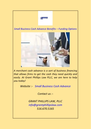 Small Business Cash Advance Benefits – Funding Options