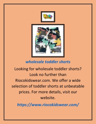 wholesale toddler shorts