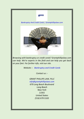 Bankruptcy And Credit Cards Grantphillipslaw.com