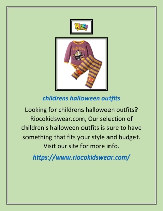 childrens halloween outfits
