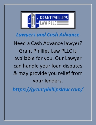 Lawyers and Cash Advance