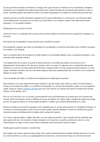 Cómo abrir una puerta cerrada sin llaves