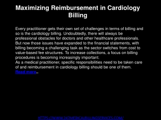 Maximizing Reimbursement in Cardiology Billing