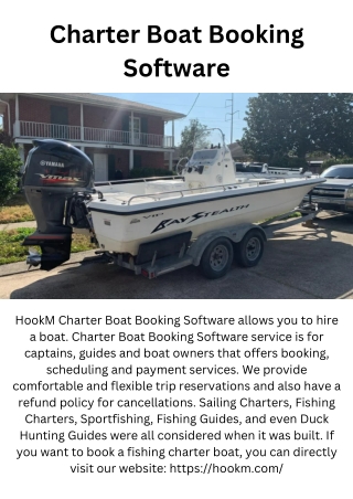 Charter Boat Booking Software