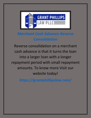 Merchant Cash Advance Reverse Consolidation 1