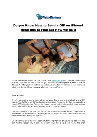 Do you Know How to Send a GIF on iPhone? Read this to Find out How we do it