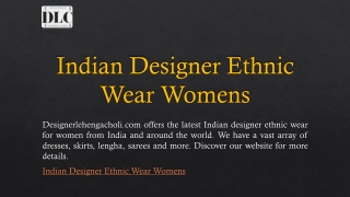 Indian Designer Ethnic Wear Womens | Designerlehengacholi.com