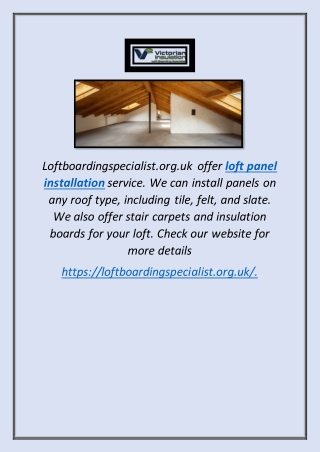 Loft Panel Installation | Loftboardingspecialist.org.uk