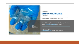 Empty Capsules Market Size, Share, Growth, Trends, Forecast 2022-2030