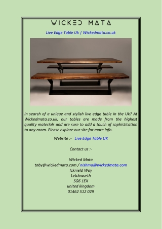 Live Edge Table Uk Wickedmata.co.uk