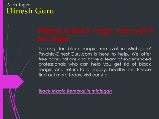 Finding a black magic removal in Michigan